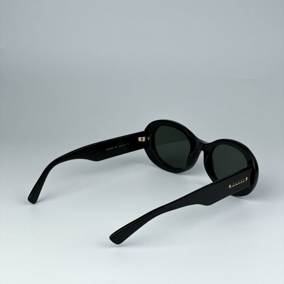 Gucci GG1587S 001 BRAND NEW Sunglasses Black Grey Unisex Oval main image 8
